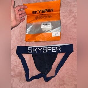 🆕 SKYSPER Jockstrap Athletic Supporter Male Underwear Navy